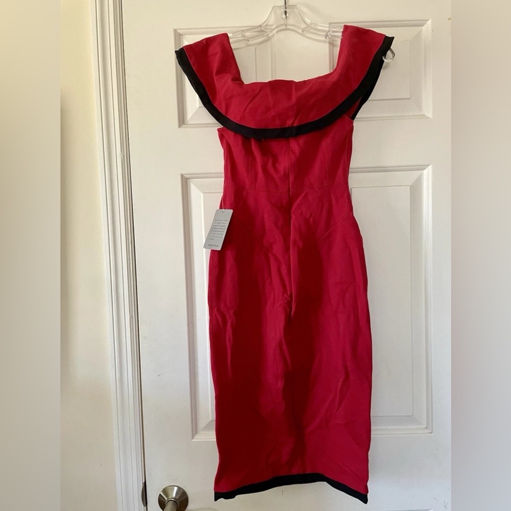 NWT Love X Design Red Bodycon Off The Shoulders Dress, XS, From Nordstrom